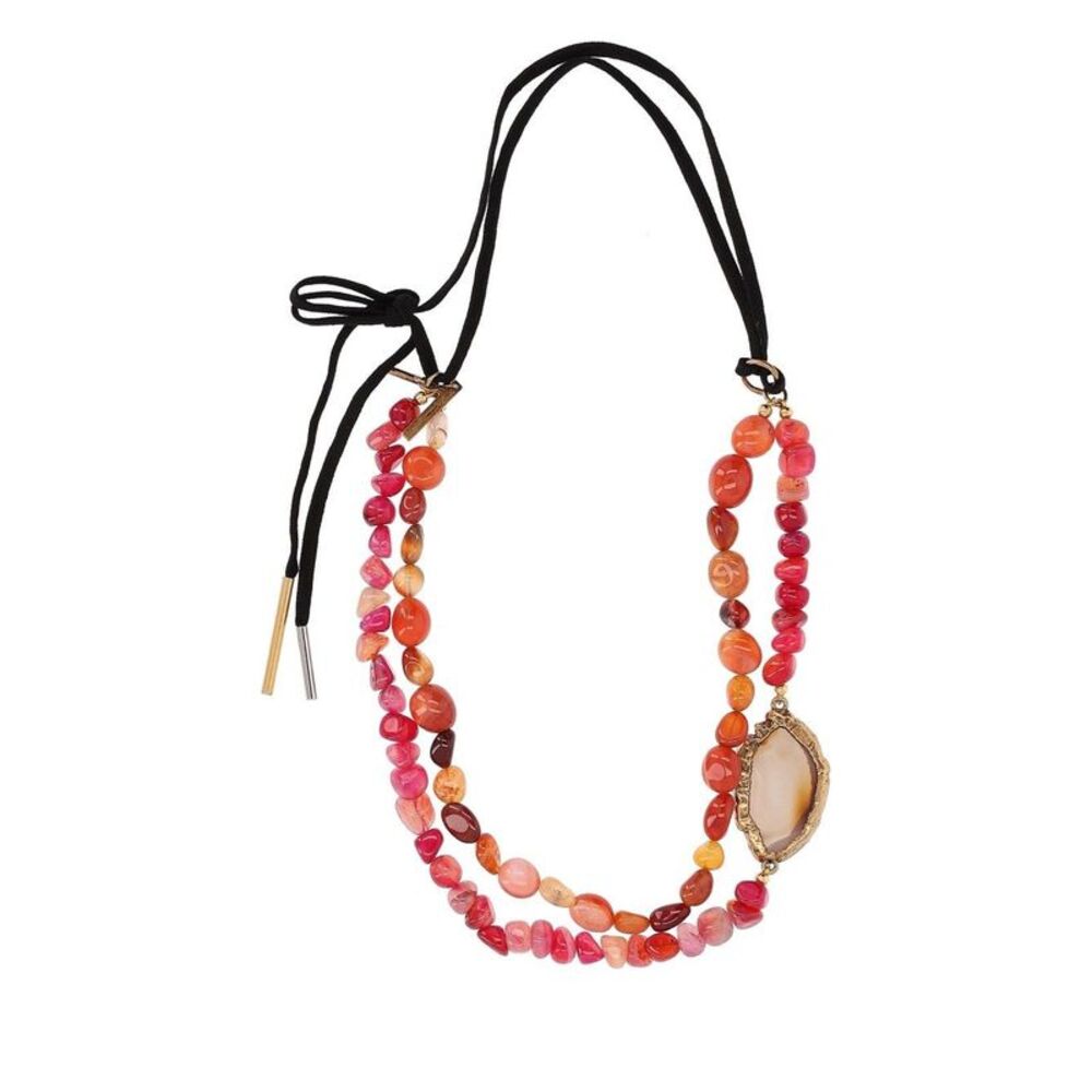 Dries Van Noten Women Necklace With Multiple Silver-Colored Stones